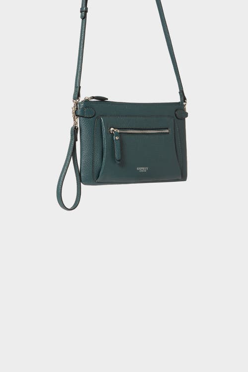 Osprey London The Ruby Leather Crossbody Bag In Green