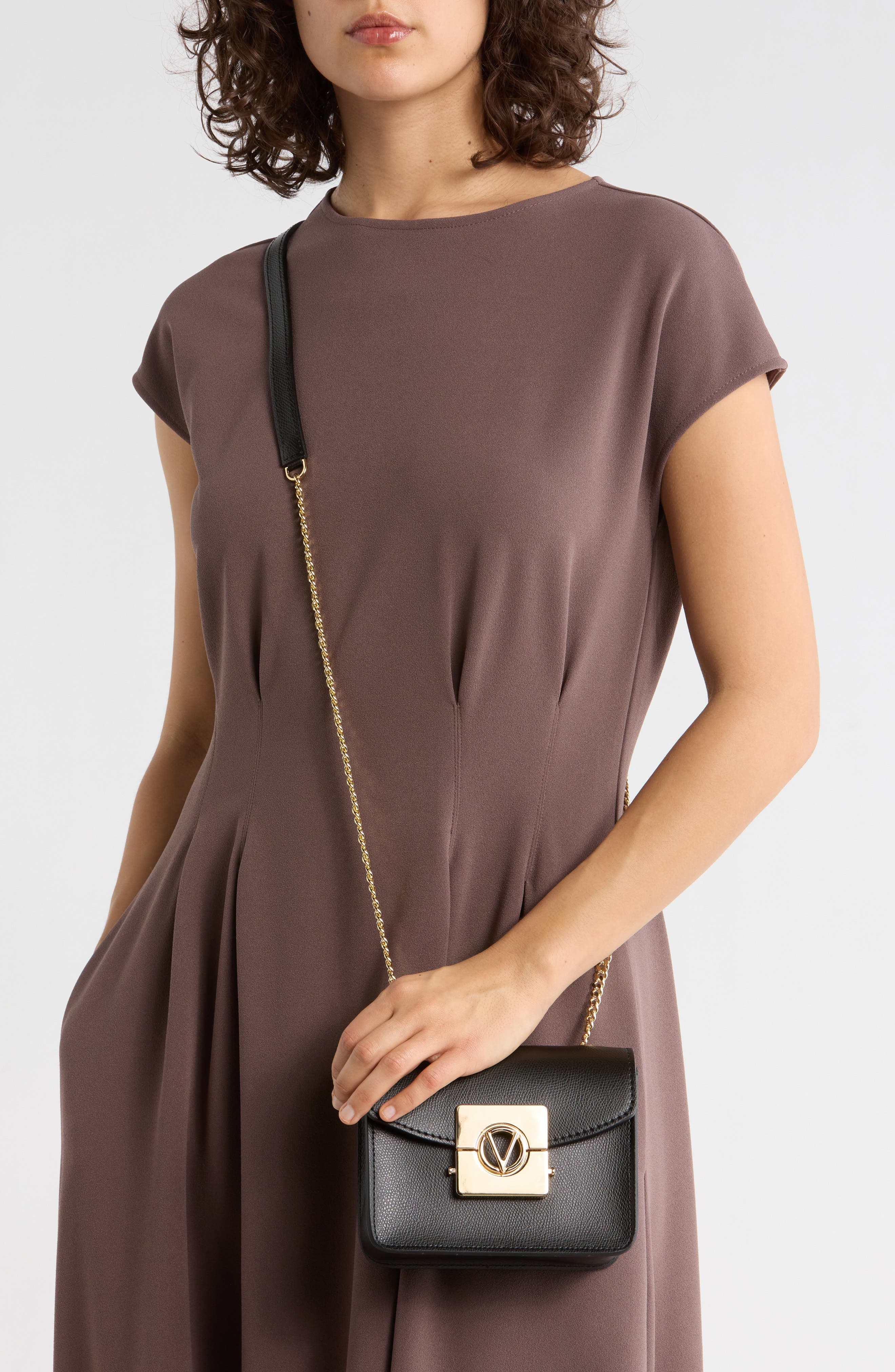 VALENTINO BY MARIO VALENTINO Bijou Bonbonniere Leather Crossbody Bag, Alternate, color, Black