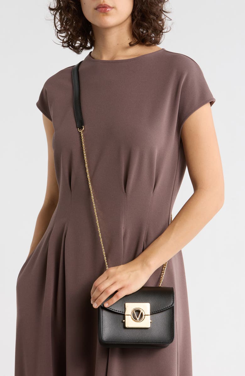 VALENTINO BY MARIO VALENTINO Bijou Bonbonniere Leather Crossbody Bag, Alternate, color, Black