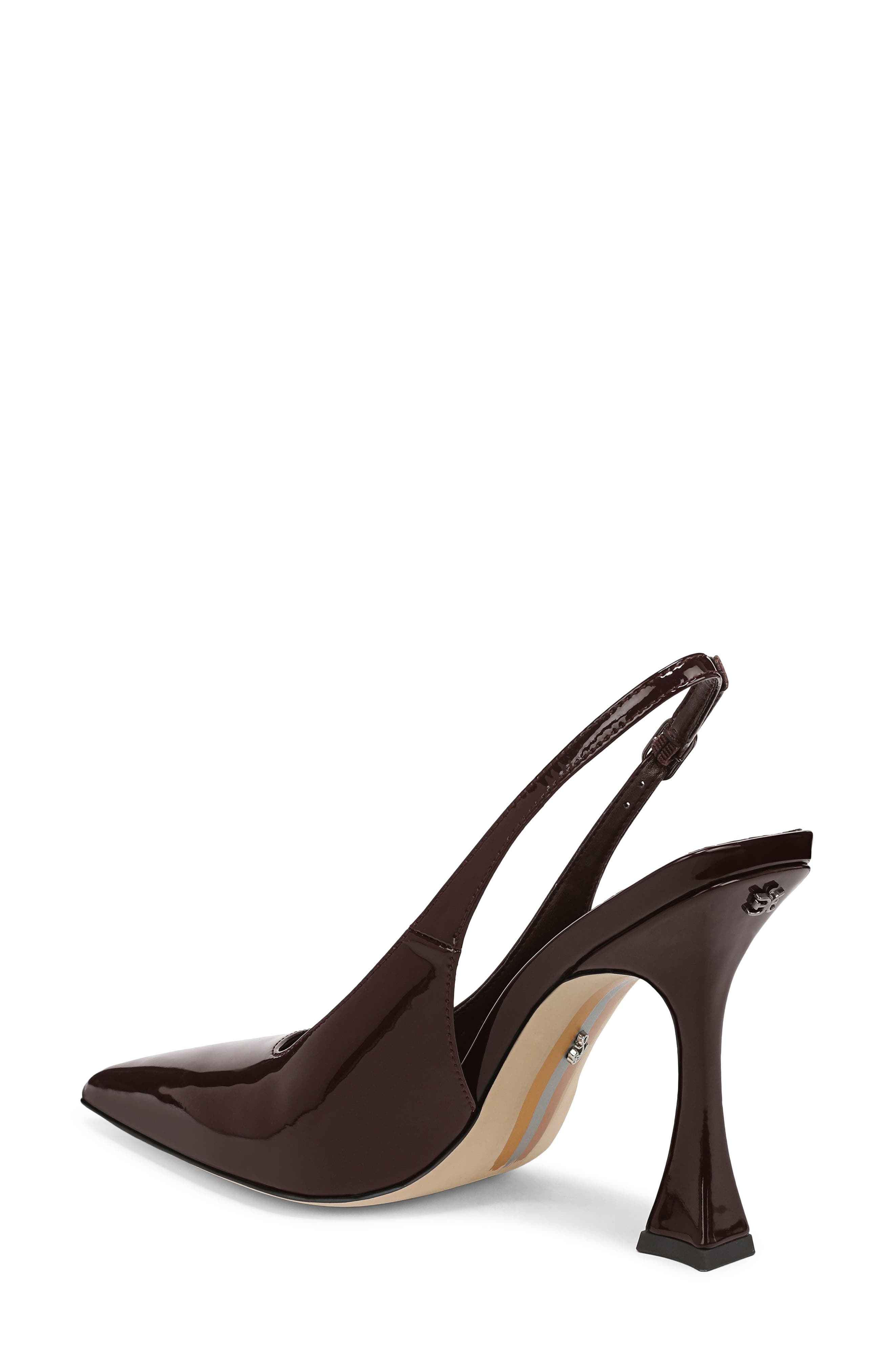 Sam Edelman Odette Pointed Toe Slingback Pump, Alternate, color, Rich Chocolate