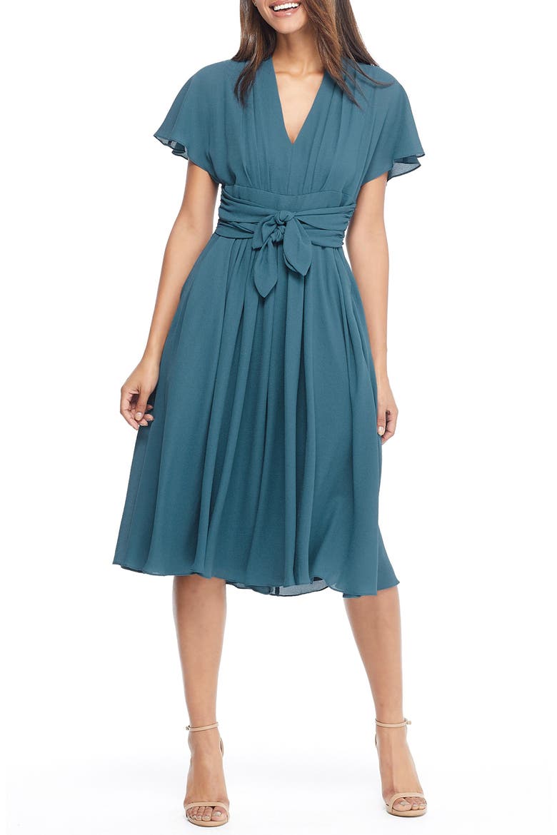 COUNTRY CLUB CREPE DOUBLE WAIS, Main, color, SEA BLUE