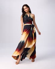 THEO The Label Klotho Print Maxi Dress