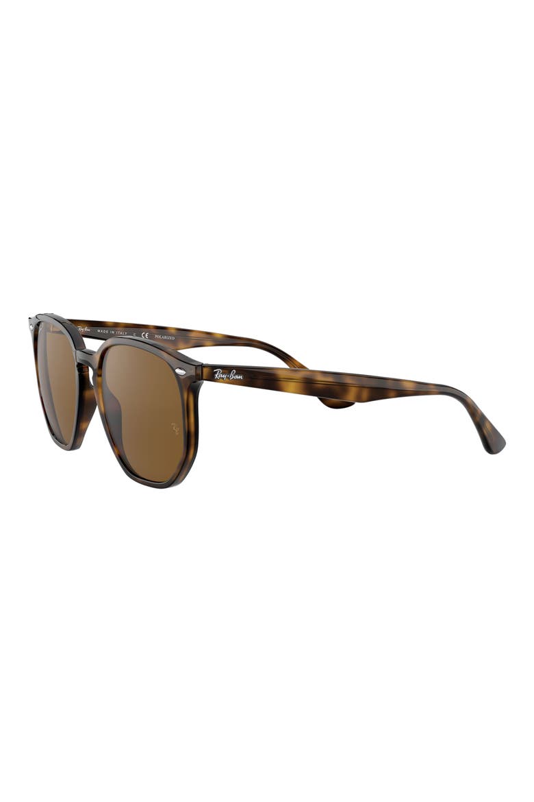 54mm Polarized Round Sunglasses, Alternate, color, HAVANA/ BROWN SOLID