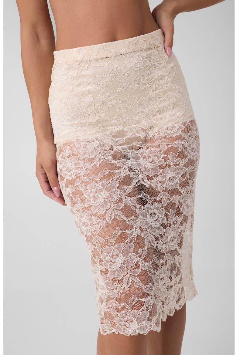 Lace Pencil Skirt, Alternate, color, LIGHT BEIGE