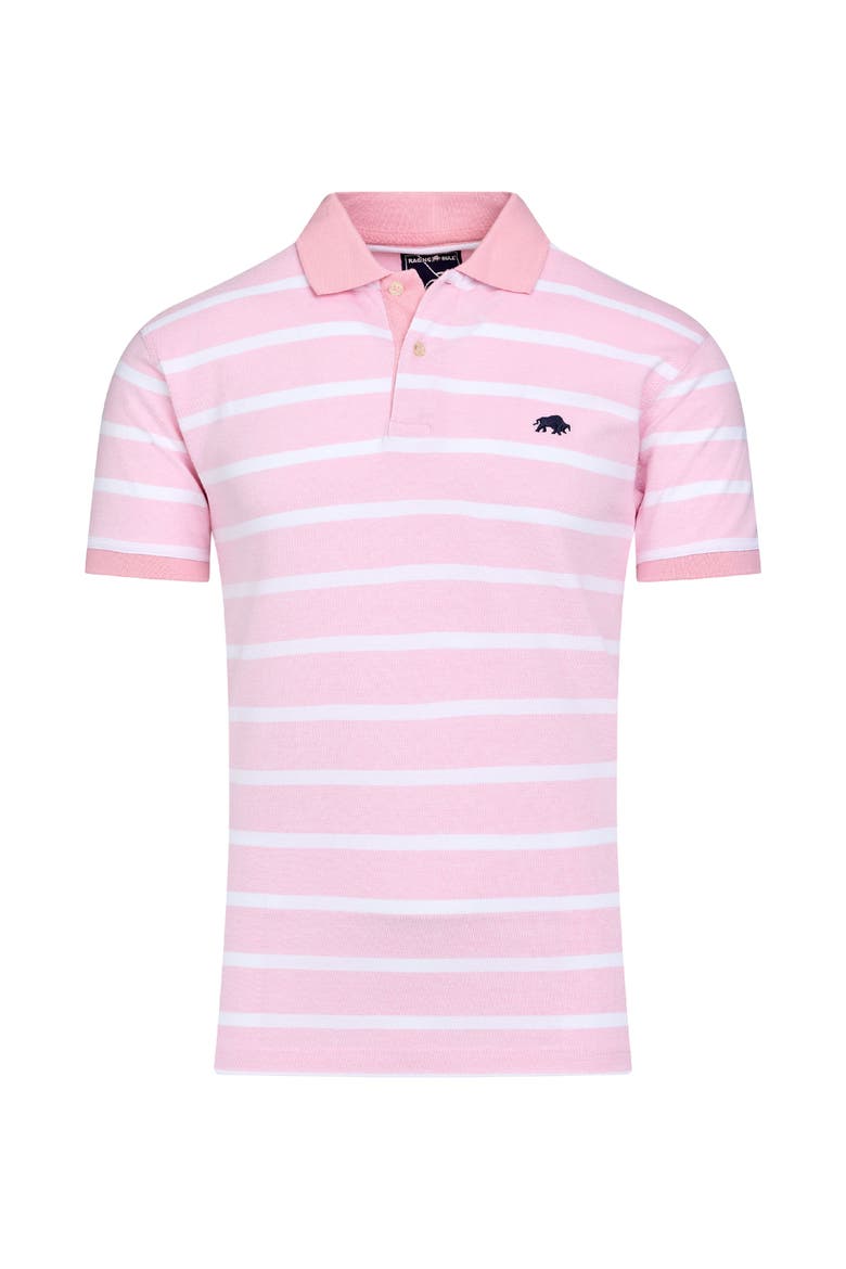 Birdseye Stripe Pique Polo, Alternate, color, Pink