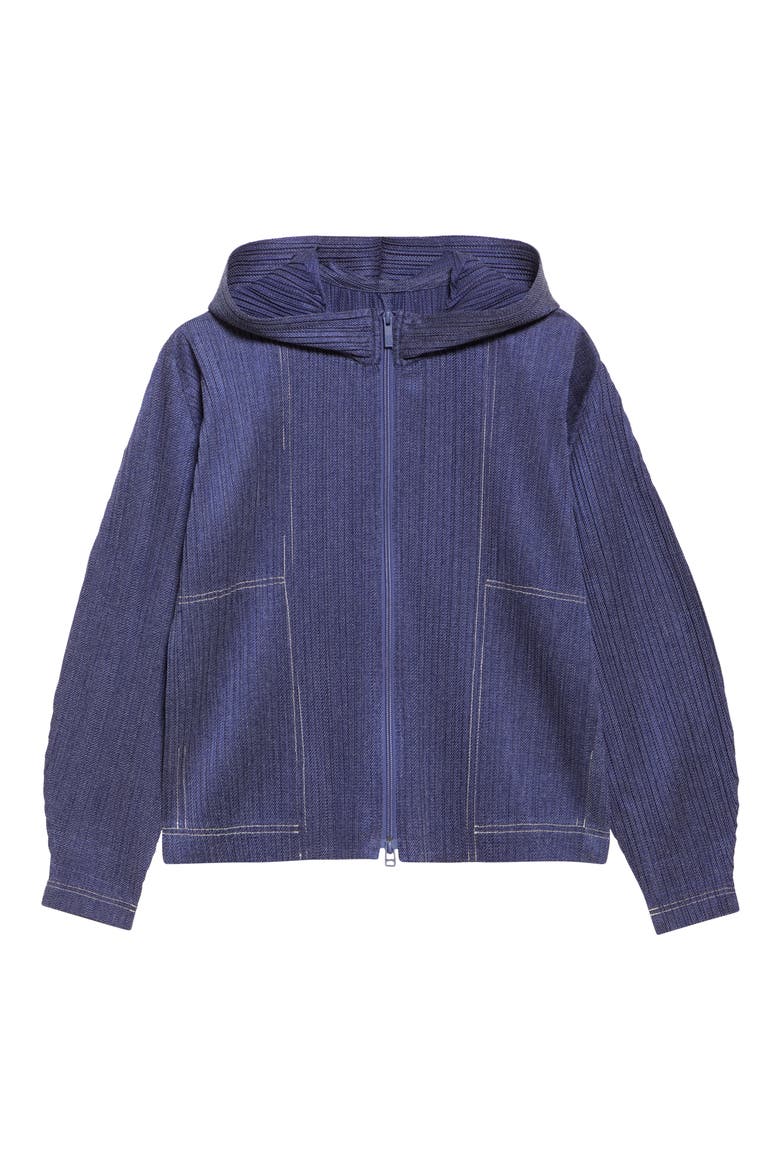 Trompe l'Oeil Pleated Full Zip Jacket (Women) | Nordstrom