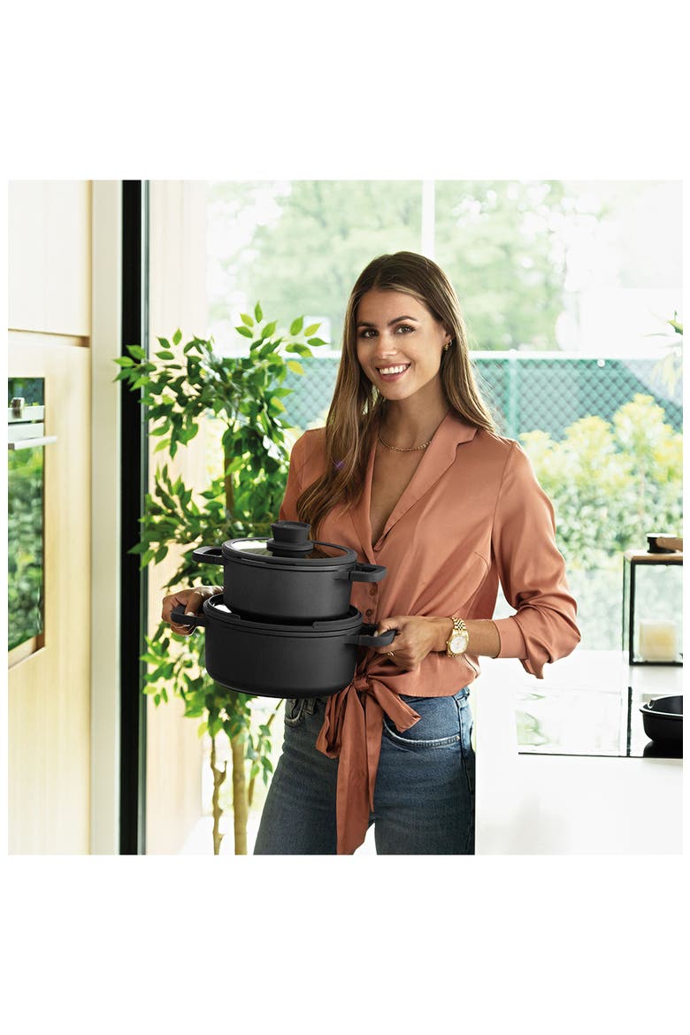 Leo Stone Nonstick 2.9-Quart Covered Casserole Dish, Alternate, color, BLACK