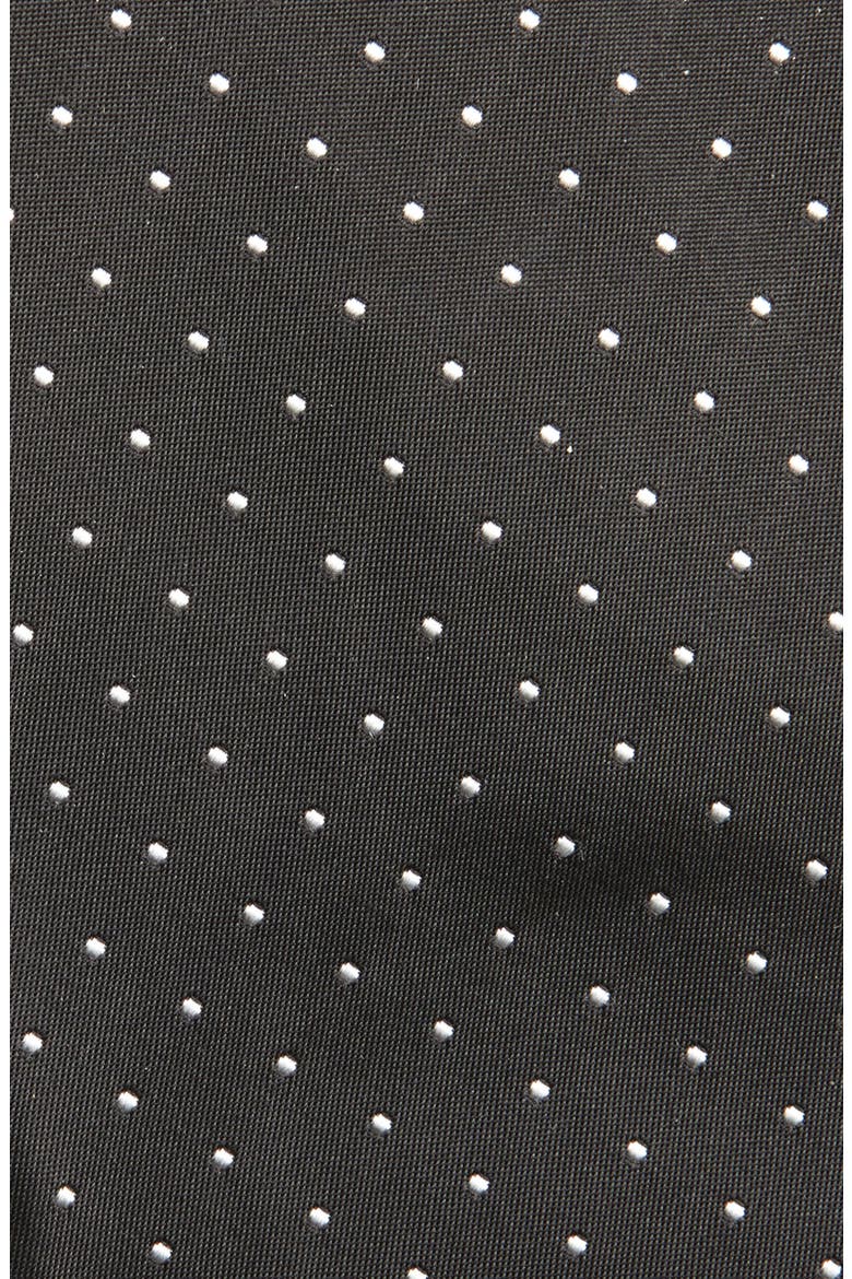 Pin Dot Silk Peau de Soie Tie, Alternate, color, BLACK