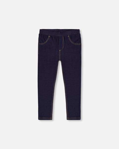 Little Girl's Dark Blue Denim Jeggings
