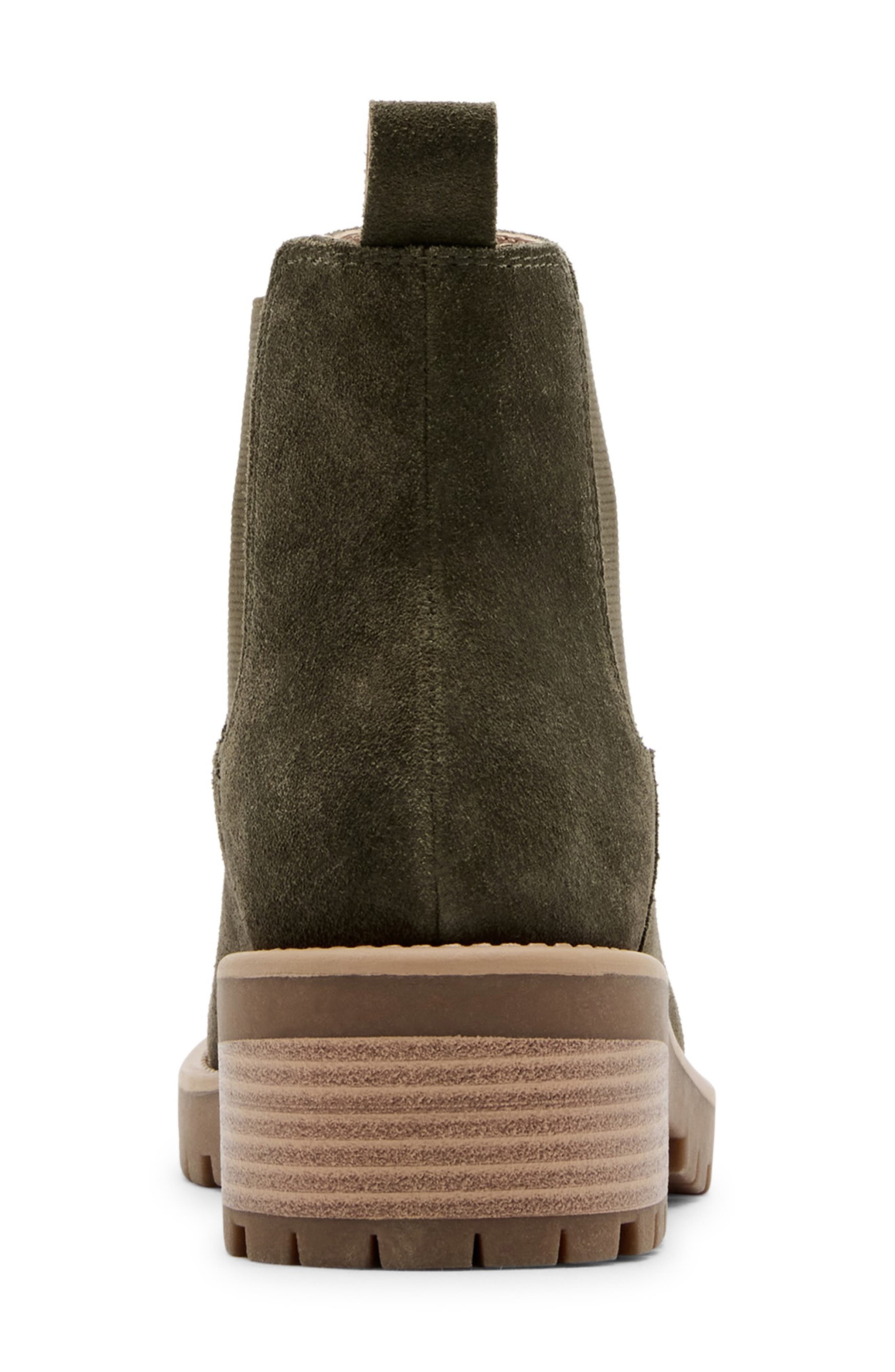Matilda Waterproof Lug Sole Chelsea Boot, Alternate, color, OLV SUEDE