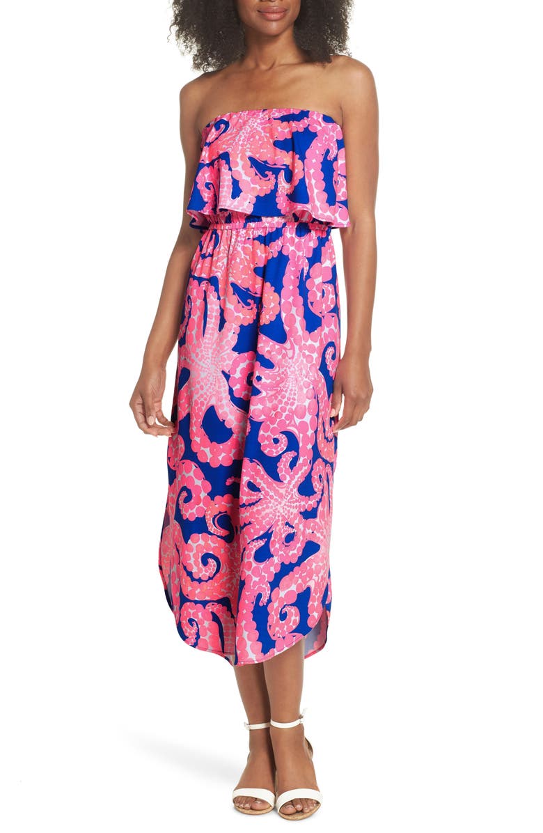 Lilly Pulitzer<sup>®</sup> Meridian Strapless Midi Dress, Main, color,