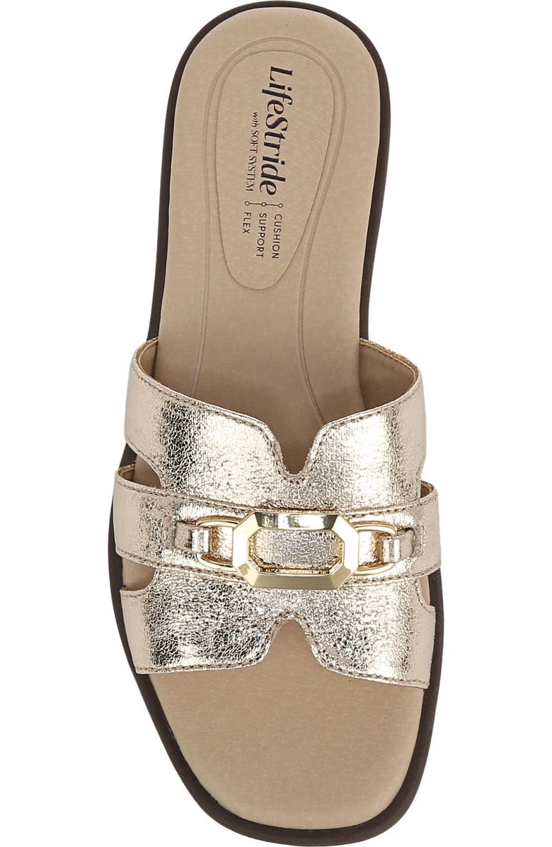 LifeStride Royalty Bit Slide Sandal, Alternate, color, Platino