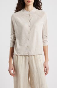 Eileen Fisher Organic Linen & Organic Cotton Cardigan