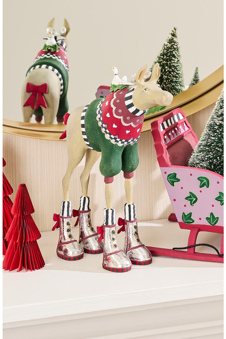 Patience Brewster Mooseltoe Tabletop Decoration, Alternate, color, RED