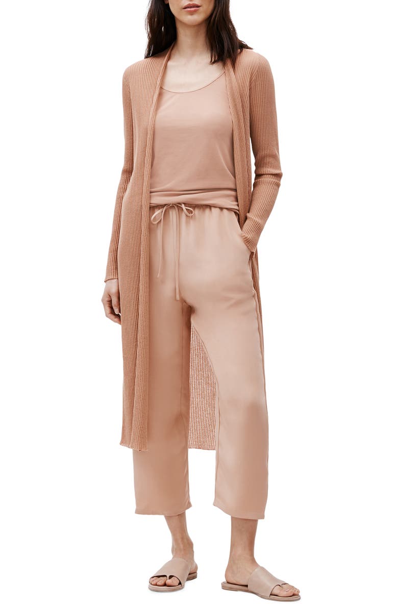 Eileen Fisher Organic Cotton Blend Long Cardigan, Main, color,
