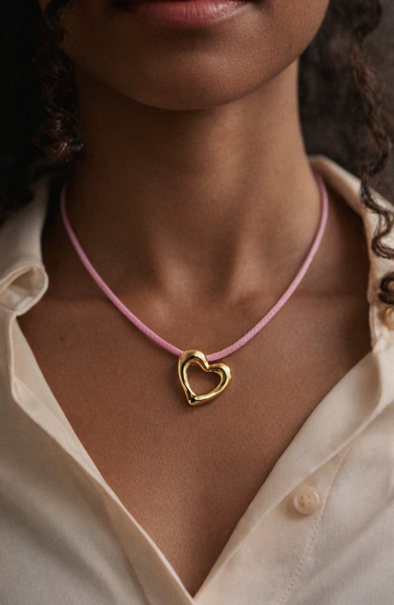 ARGENTO VIVO Open Heart Pendant Necklace, Alternate, color, Gold