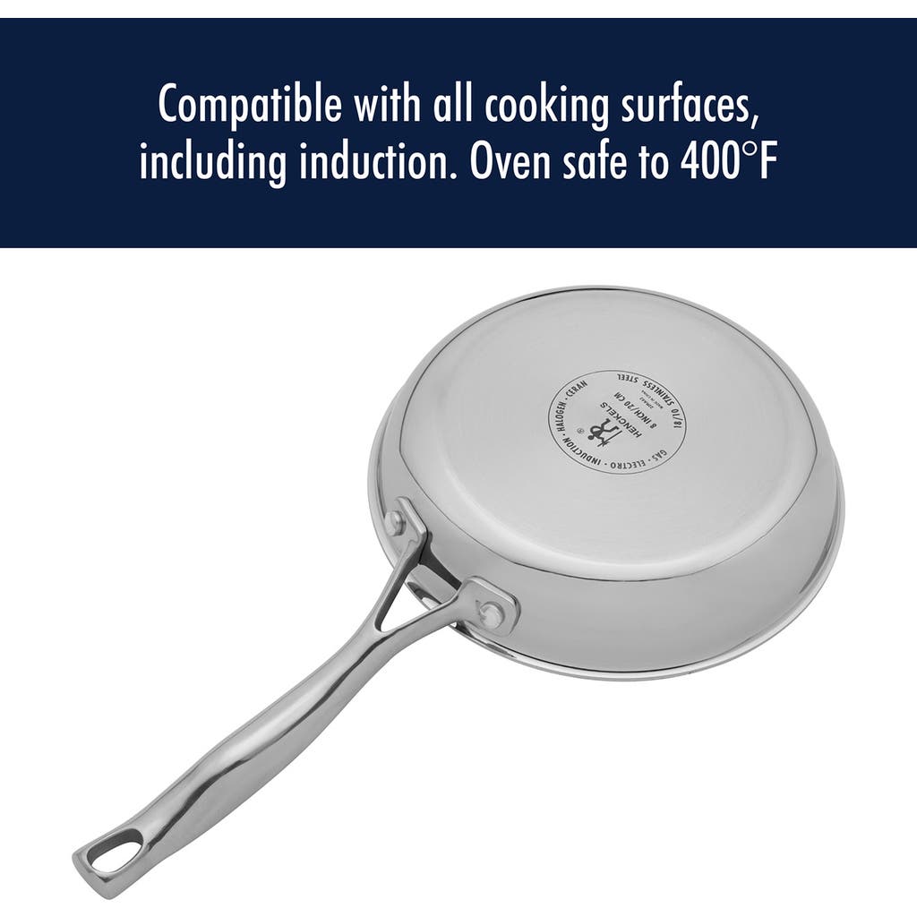 Henckels Cutlery Clad H3 10-piece Stainless Steel Cooking Set In Silver