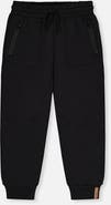 Deux par Deux Ribbed Ankle Cuffs Fleece Sweatpants with Pockets