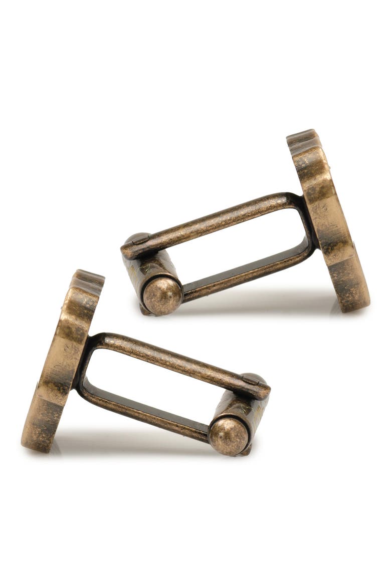 Yellow Labrador Cuff Links, Alternate, color, GOLD