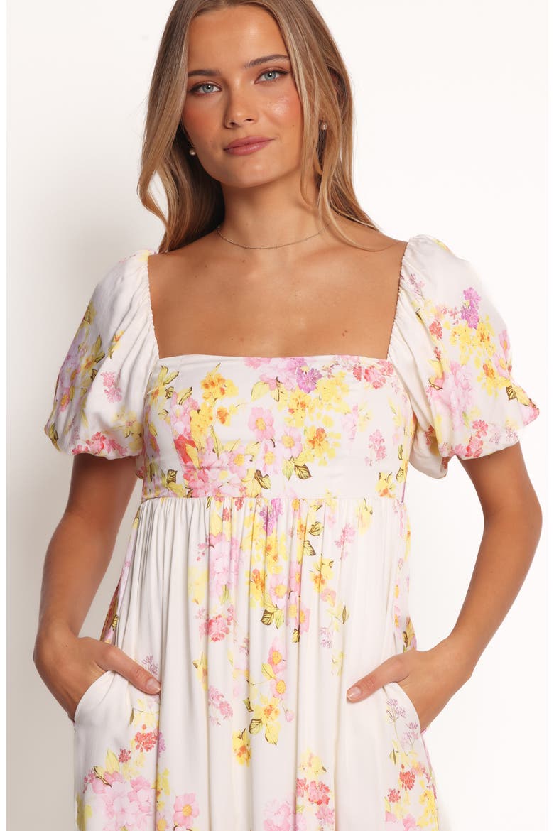 Delaney Floral Puff Sleeve Maxi Dress, Alternate, color, PINK FLORAL