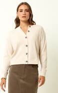 Single Stitch Ribbed V-Neck Cardigan