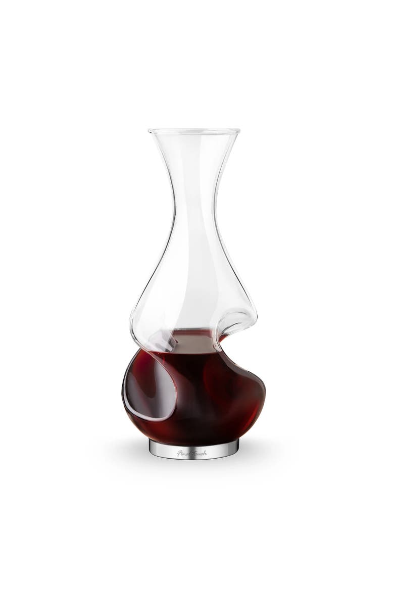 Conundrum Aerator Decanter, Half Bottle / 375 ml, Borosilicate Glass & Stainless Steel, Main, color, Clear