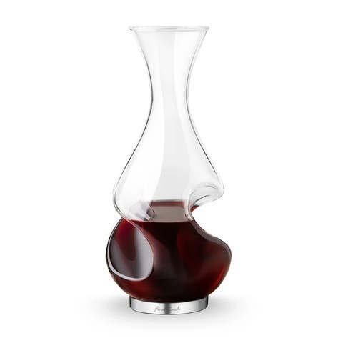 Conundrum Aerator Decanter, Half Bottle / 375 ml, Borosilicate Glass & Stainless Steel