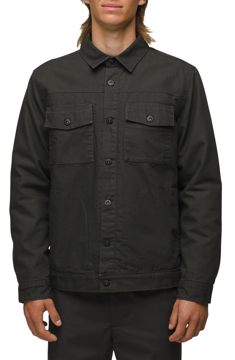 prAna Grover Flannel Lined Canvas Jacket, Main, color,
