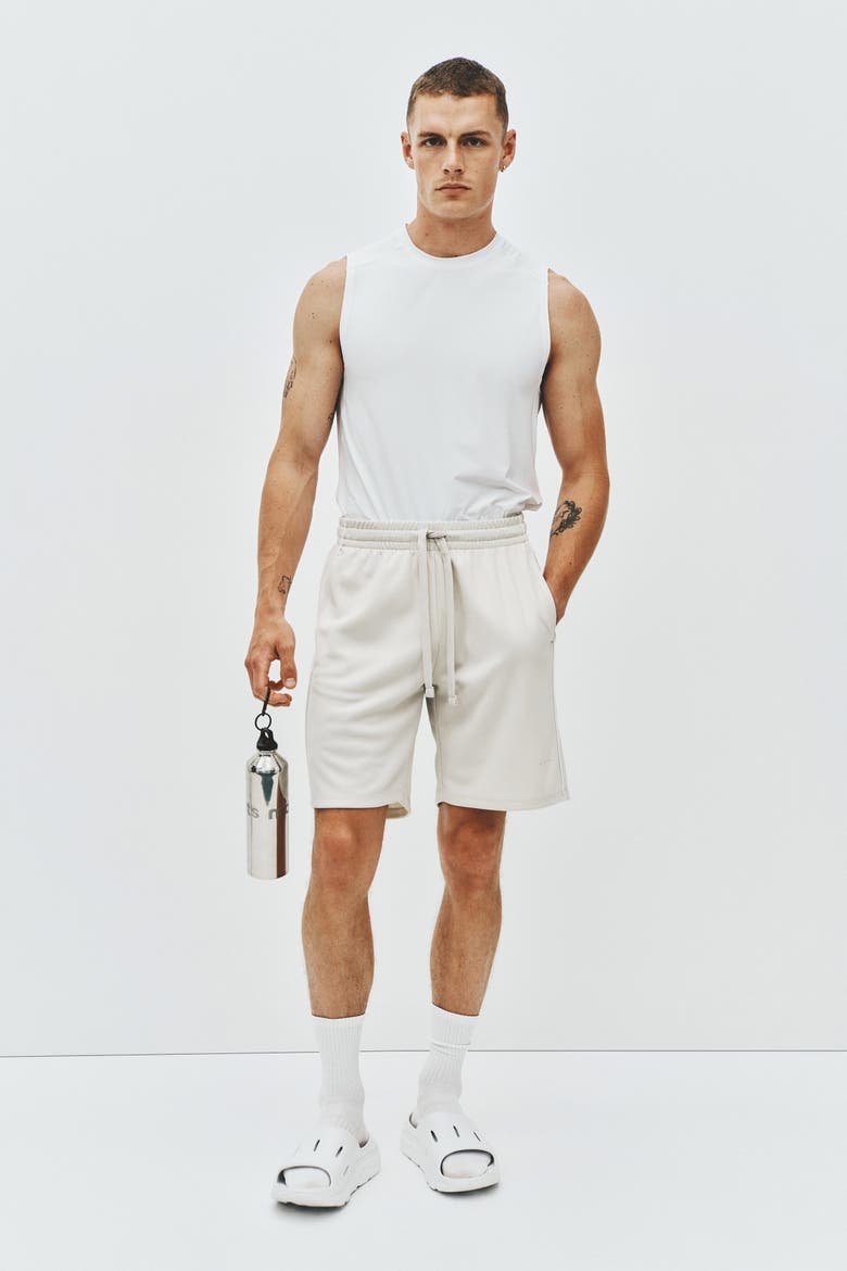 Regular Fit Sports Shorts With Drymove, Main, color, Natural white