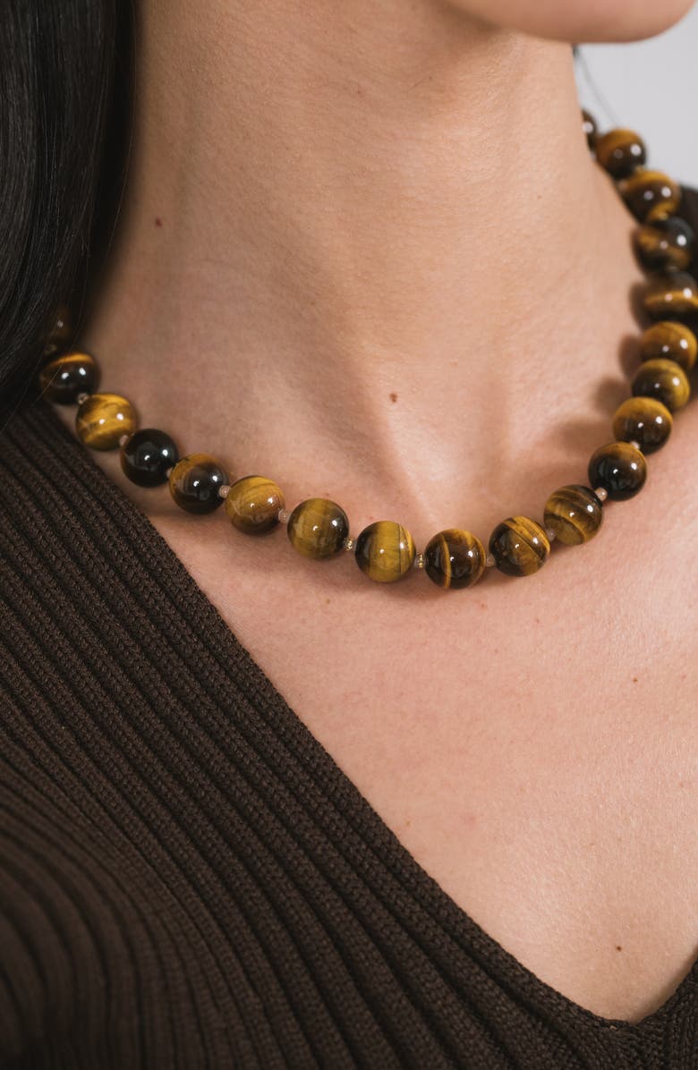 Jennifer Behr Corisande Necklace, Alternate, color, Tigers Eye