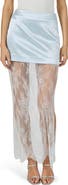 Endless Rose Satin & Lace Maxi Skirt