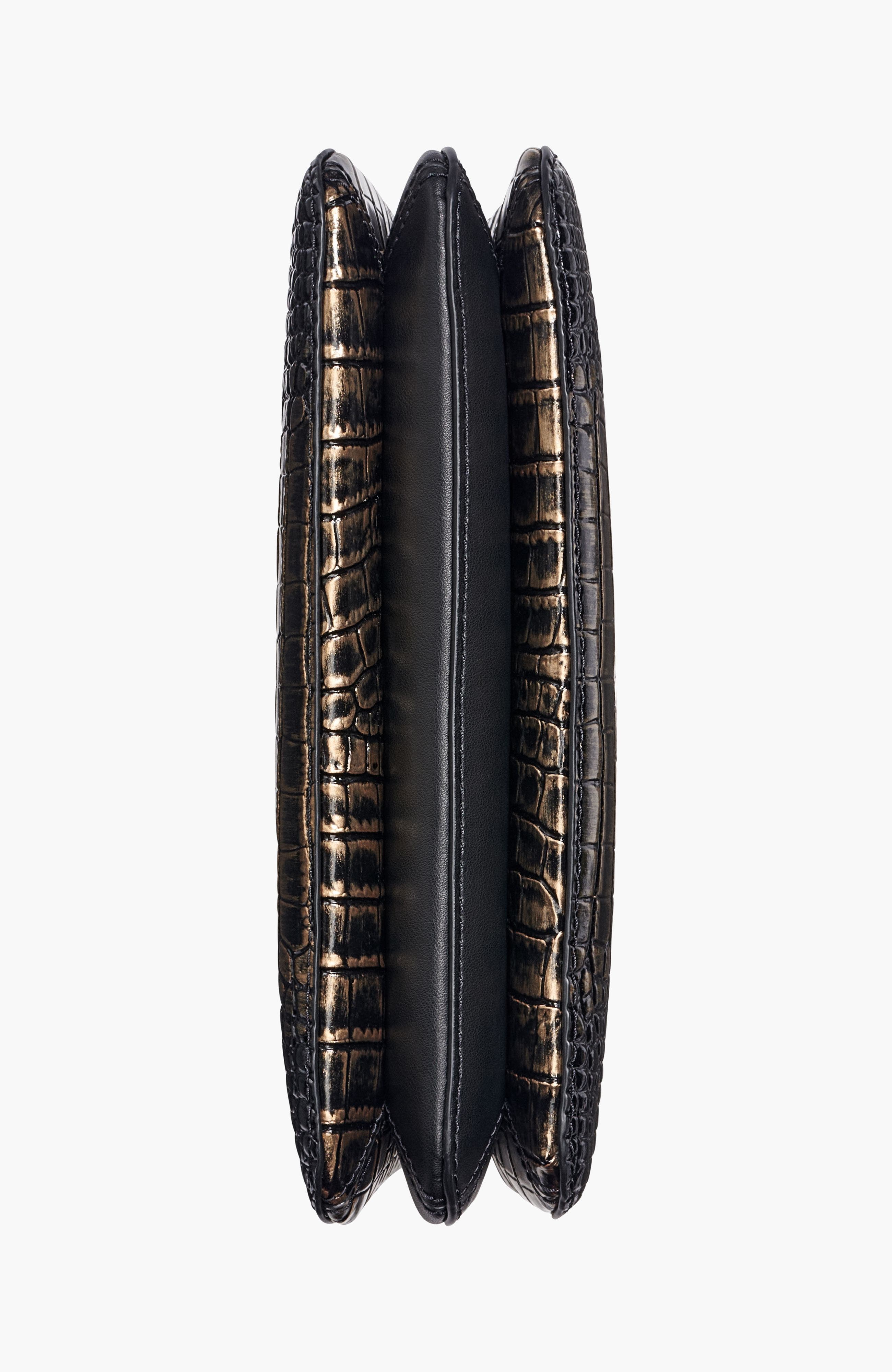 Donna Karan New York Glenwood Metallic Croco Crossbody, Alternate, color, Metallic Croc