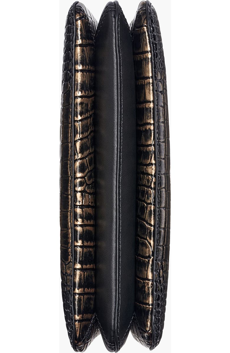 Donna Karan New York Glenwood Metallic Croco Crossbody, Alternate, color, Metallic Croc