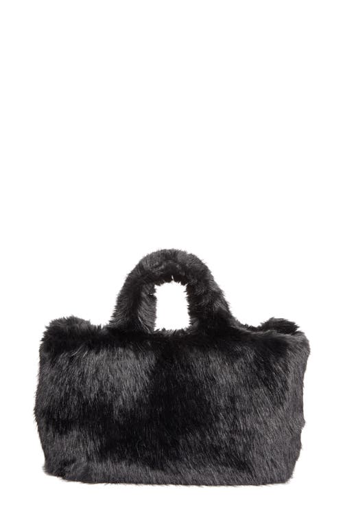 Stand Studio Livi Faux Fur Tote In Black