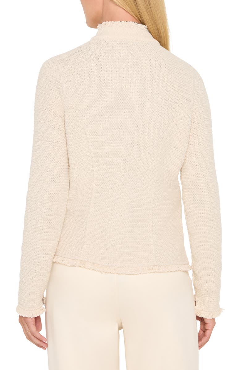 NIC+ZOE Military Fringe Mixed Knit Jacket, Alternate, color, Neutral Mix
