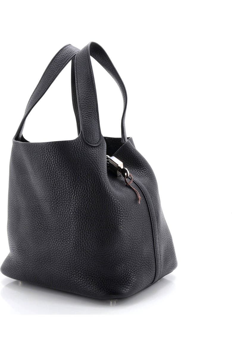 Pre-Owned Hermes Picotin Lock Bag Clemence MM, Alternate, color, Noir