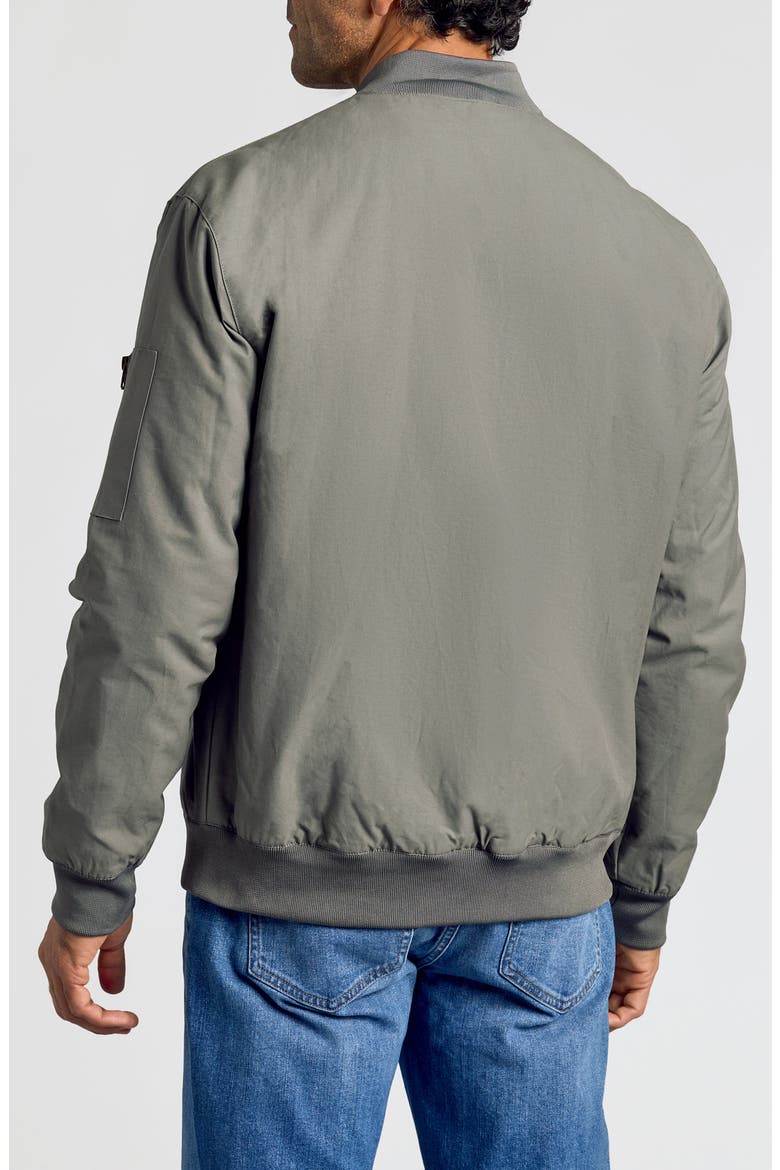 Water Resistant Cotton Blend Bomber Jacket, Alternate, color, CARBON