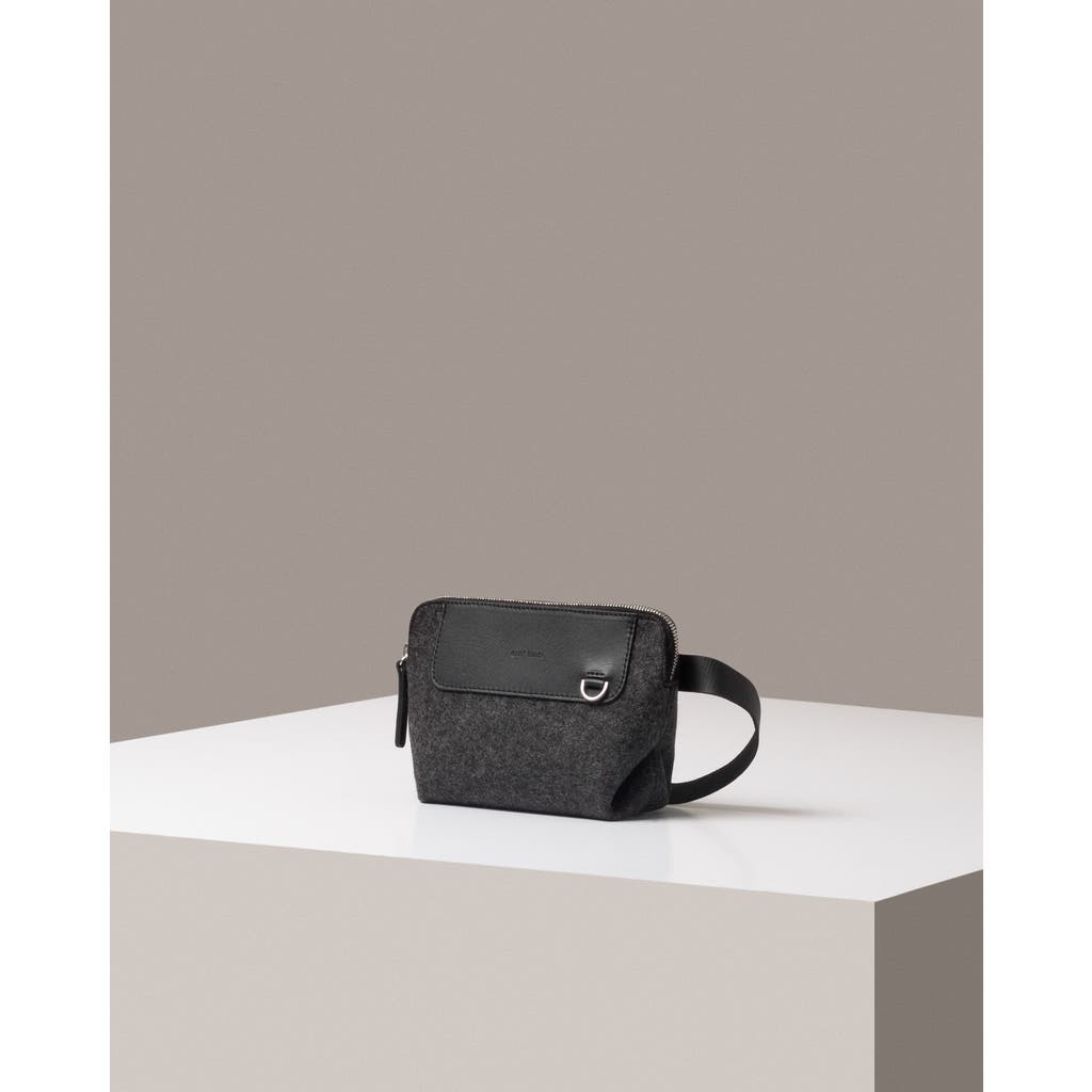 Graf & Lantz Graf Lantz Bedford Merino Wool Belt Bag In Charcoal Black