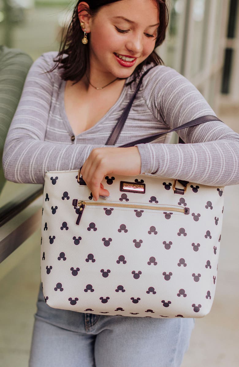 Picnic Time x Disney<sup>®</sup> Mickey Mouse Uptown Cooler Tote Bag, Alternate, color, White