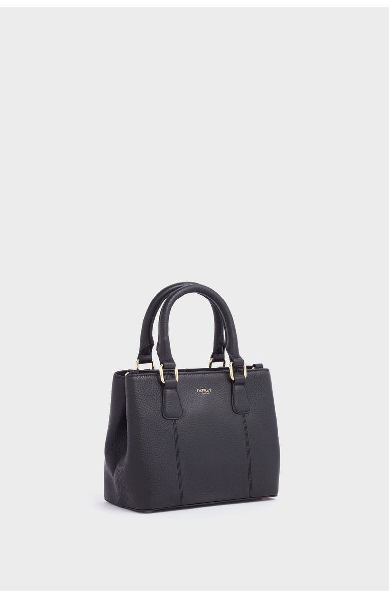 Osprey London The Mini Adaline Leather Grab Bag - Grainy Hide, Alternate, color, Black