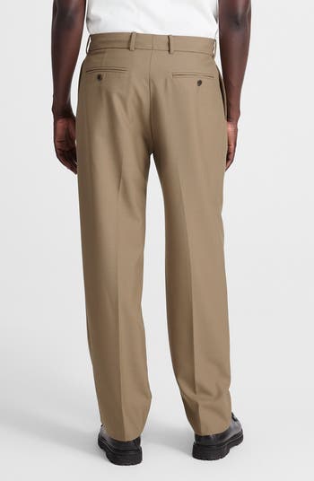 Madewell Double Pleated Wool Blend Twill Pants | Nordstrom