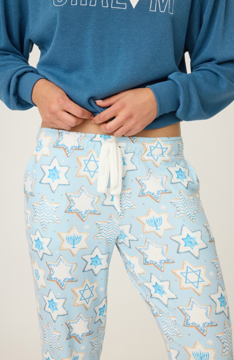 PJ Salvage You Had me at Shalom Pajama Pants, Alternate, color, Light Sky