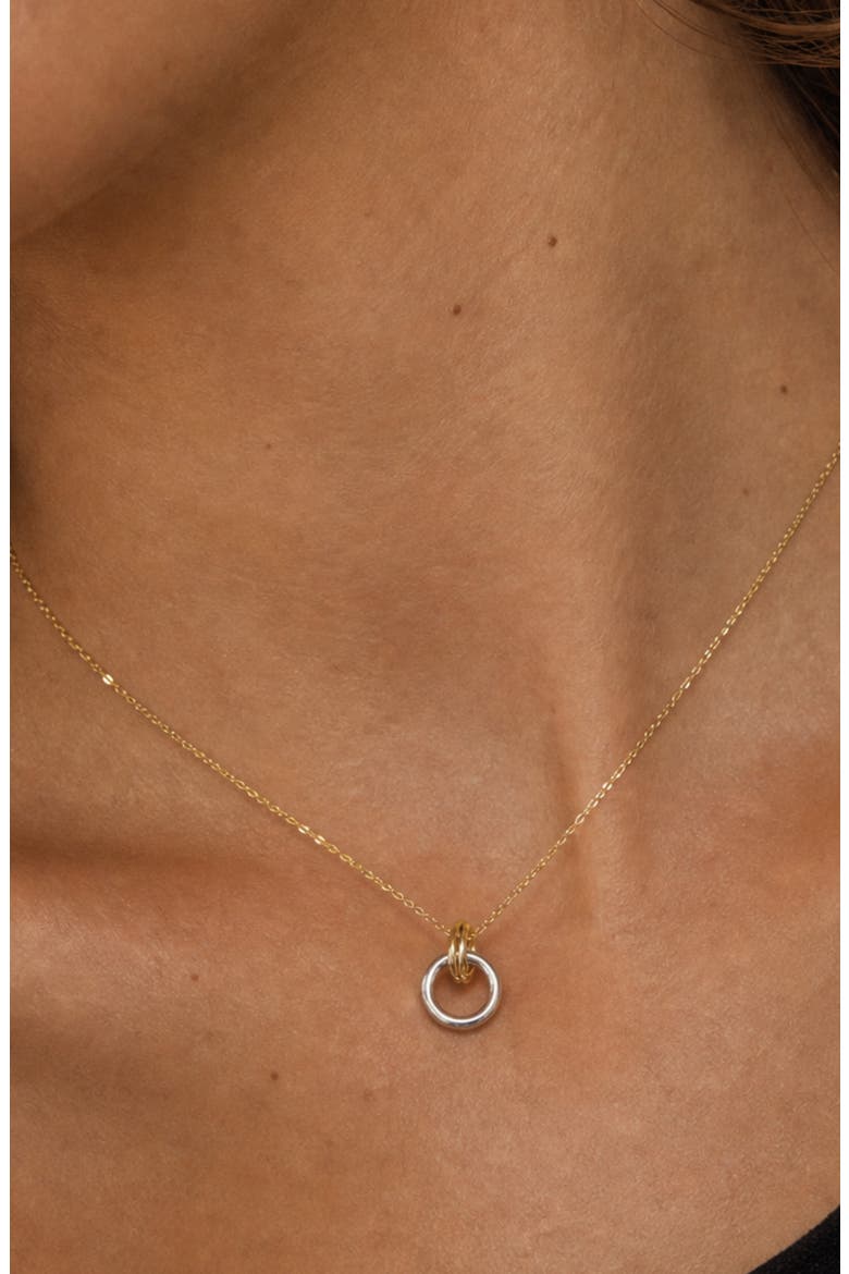 Knot Drop Pendant Necklace, Alternate, color, TWO TONE