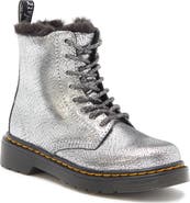 Dr. Martens Kids' 1460 Serena Faux Fur Lined Metallic Boot