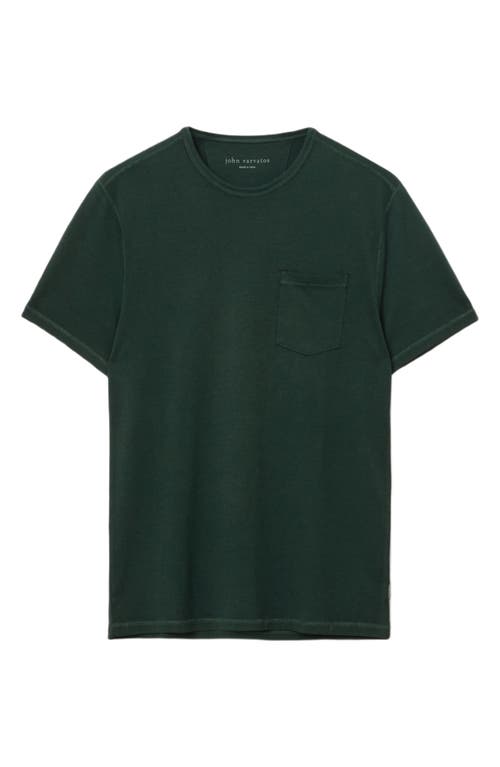 John Varvatos Bond Burnout Pocket T-shirt In Green