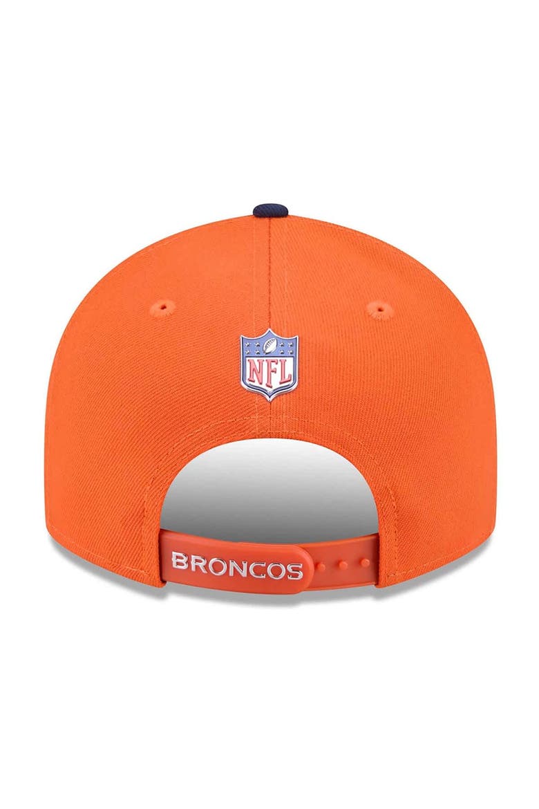 Men's New Era  Orange/Navy Denver Broncos 2026 NFL Draft On Stage Pre-Curved 9FIFTY Snapback Hat, Alternate, color, Orange