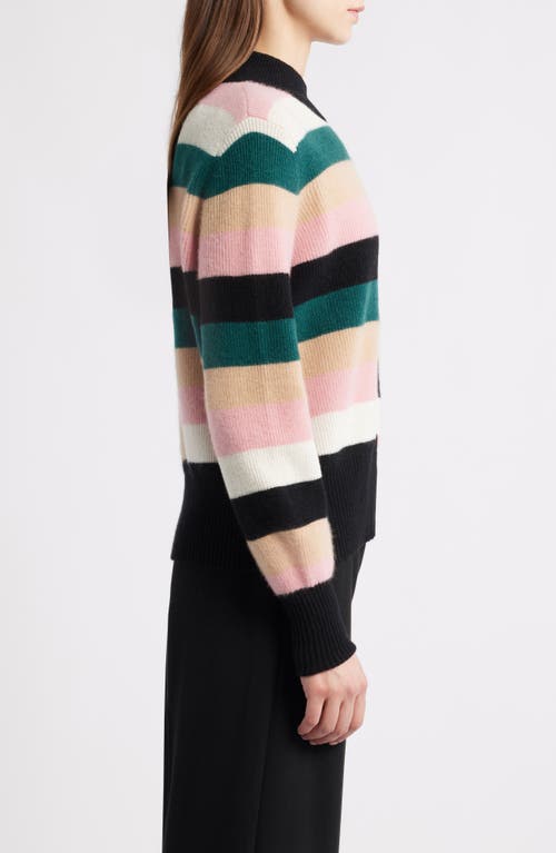 Elie Tahari Phoenix Colorblock Mock Neck Cashmere Sweater In Multi