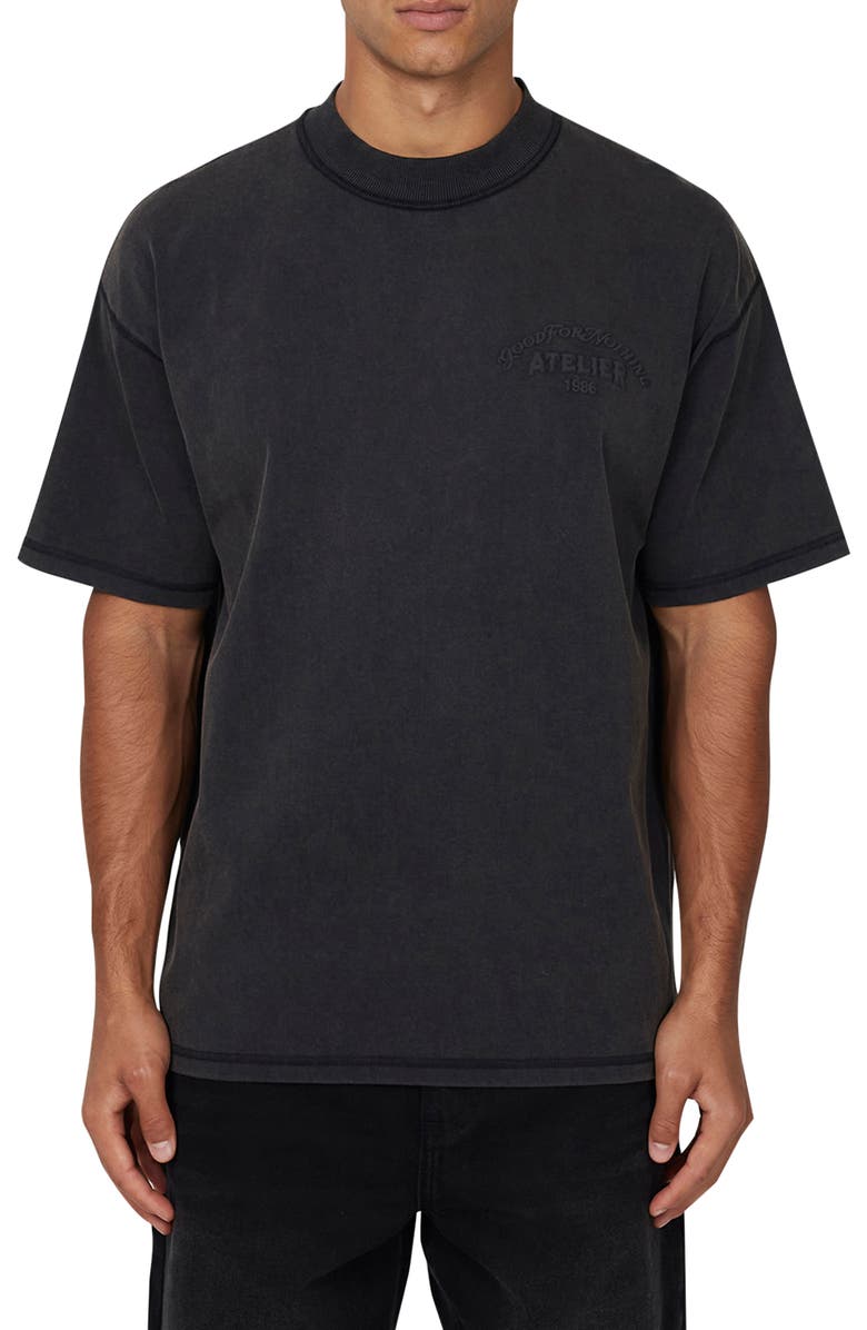 Good For Nothing Men's Float Washed  Relaxed T-shirt, Main, color, Black