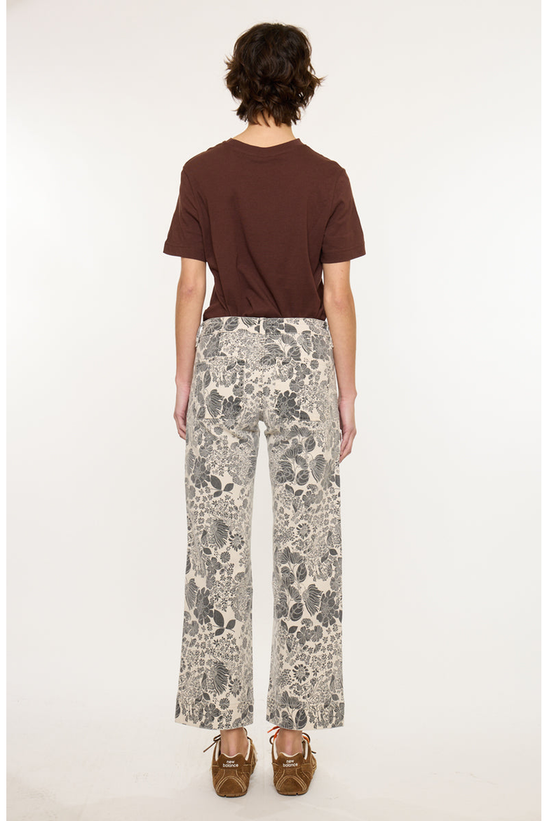 Shera Mid Rise Ankle Wide Jeans, Alternate, color, Ecru