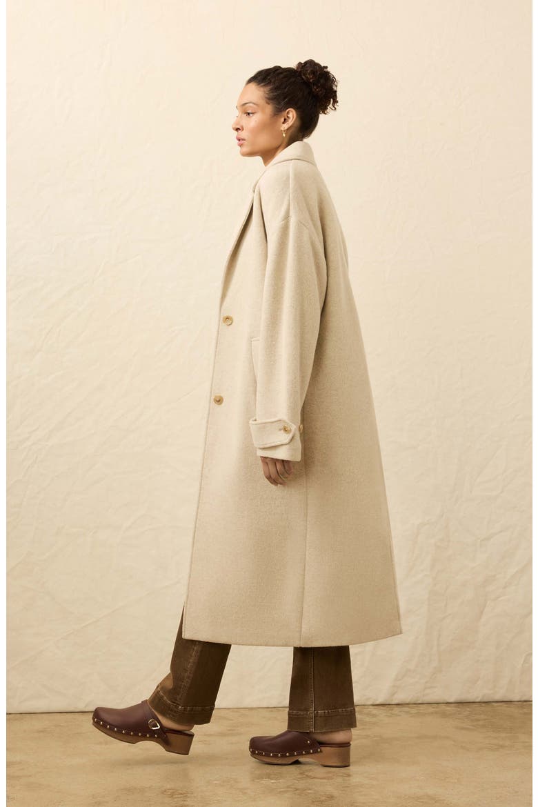 Atlantic Wool Blend Knit Coat, Alternate, color, OAT MELANGE
